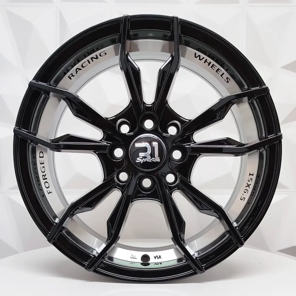 RIN 15X6.5 4-100/114.3 R1 SPORT 235 FULL BLACK+UNDERCUT ET25 CB73.1 