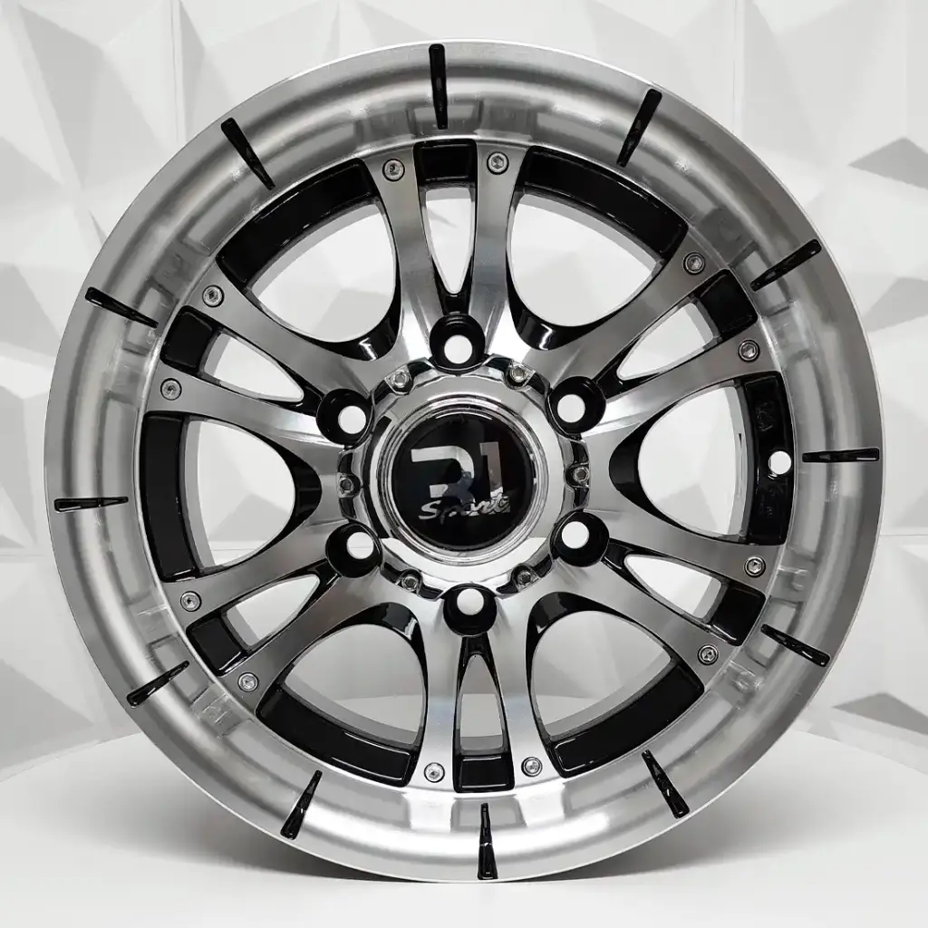 RIN 14X7 6-139.7 R1 SPORT 743 BLACK MACHINE FACE ET-9 CB108