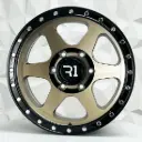 RIN 16X8 5-139.7 R1 SPORT L2016 MATE BRONZE+LIP BLACK CHROME RIVETS ET0 CB108